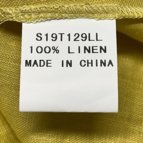 NWT Amelline‎ Dolman Linen Top Yellow XL Lightweight Lagenlook Artistic Layering - Picture 7 of 8